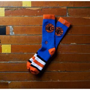 Stance NBA New York Knicks Socks Men’s Size L/XL 9-13 Orange Blue Athletic
